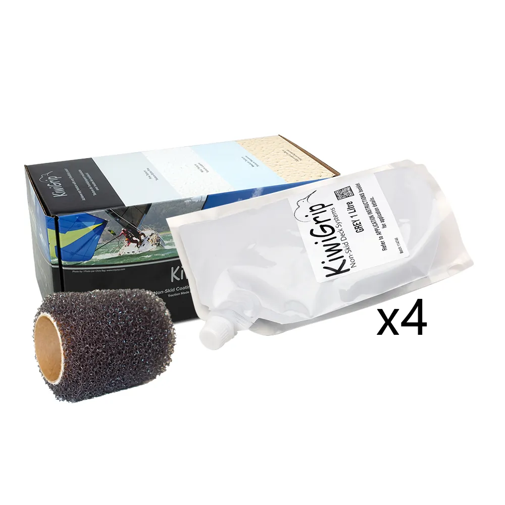 KiwiGrip KG-4GP-R — KiwiGrip Non-Skid Deck Coating - Grey with 4" Roller