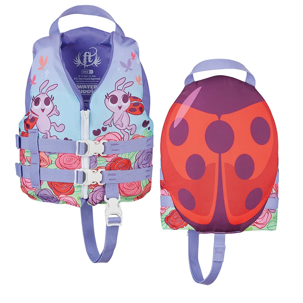 Full Throttle 104300-100-001-19 — Full Throttle Water Buddies Life Vest - Child 30-50lbs - Ladybug