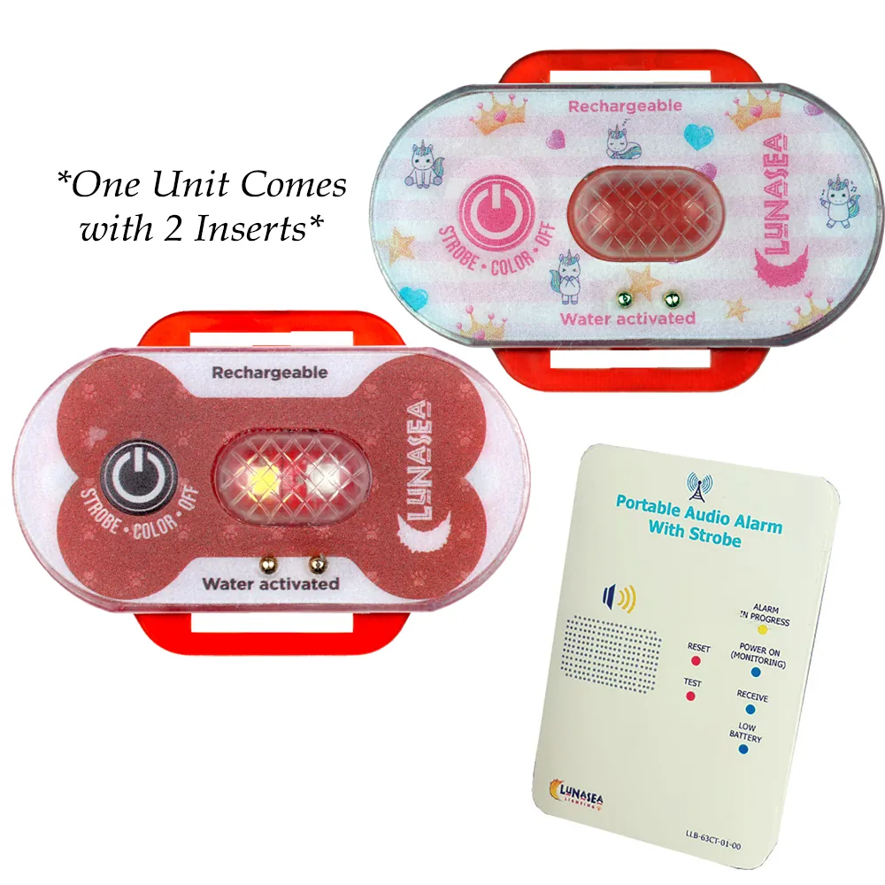 Lunasea Lighting LLB-63RB-E0-K1 - Lunasea Water Activated Safety Strobe Light for Kids & Pets