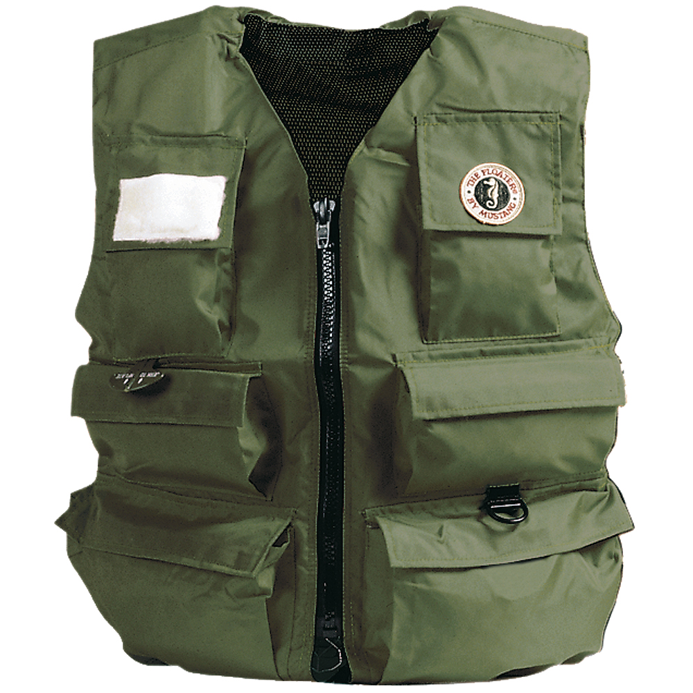 Mustang Survival MIV-10-M-OL - MUSTANG MANUAL INFLATABLE FISHERMANS VEST M OLIVE