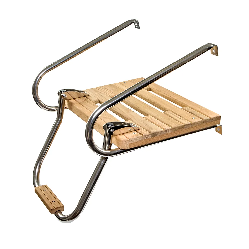 Whitecap 60903 - Teak Swim Platform with Ladder for Boats