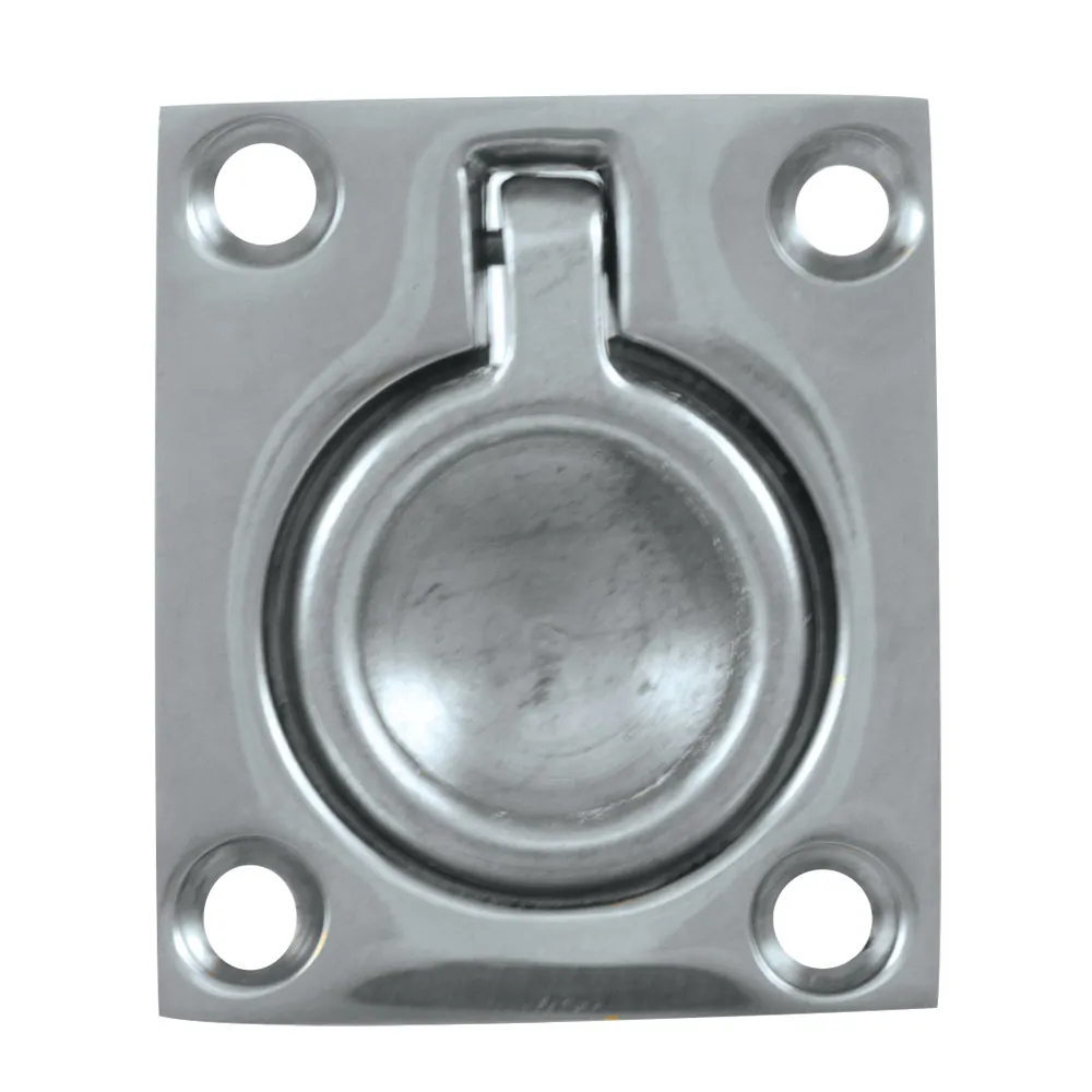 Whitecap S-3360C — Brass Flush Pull Ring - Chrome Plated - 1.5" x 1.75"