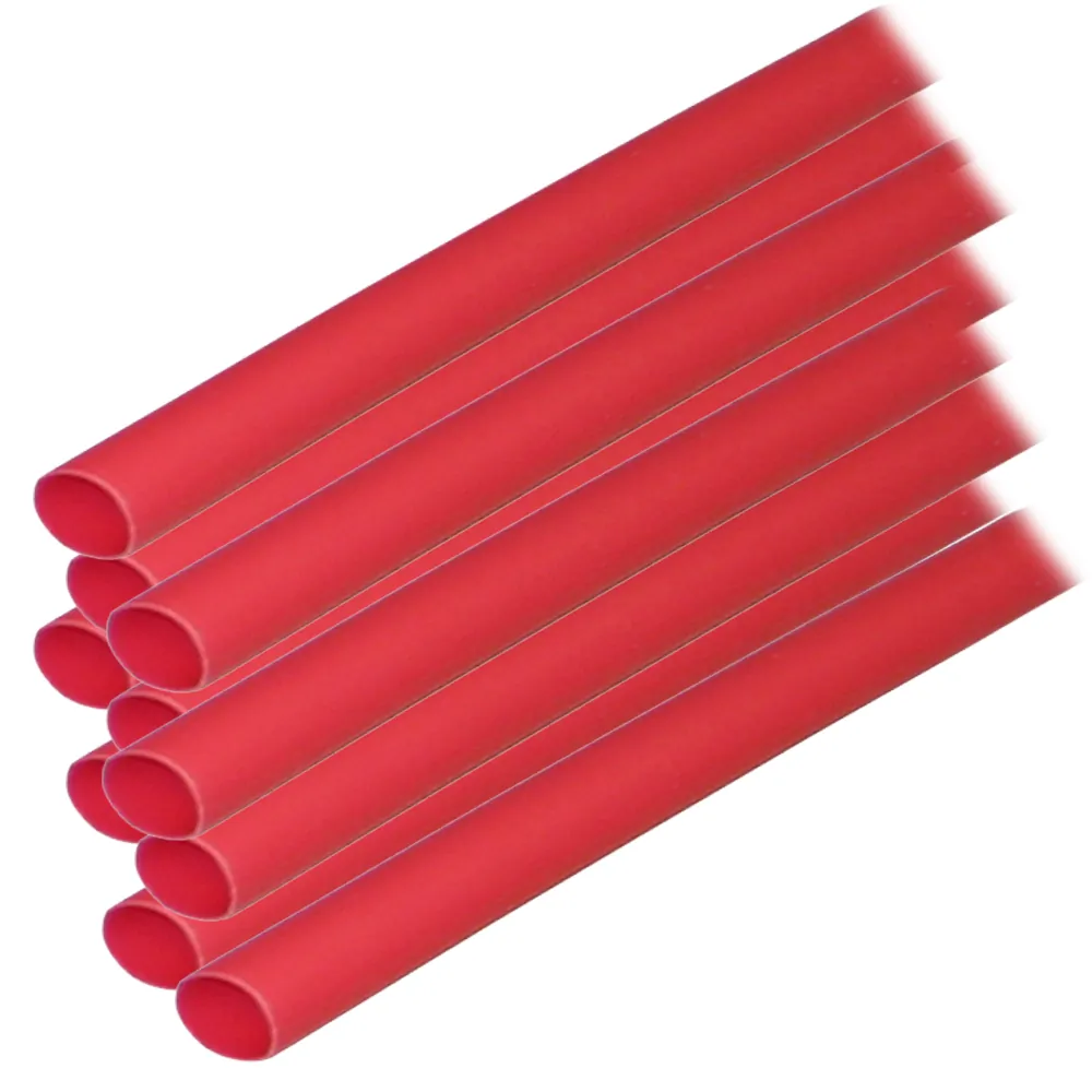 Ancor 303606 — Ancor 1/4" x 6" Adhesive Heat Shrink Tubing - 10 Pack - Red