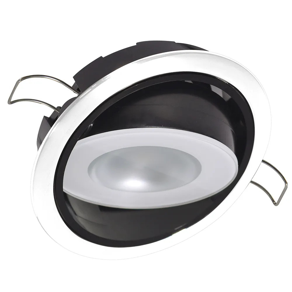 Lumitec 115129 — Lumitec Mirage Positionable Down Light - Warm White Dimming - Hi CRI - White Bezel