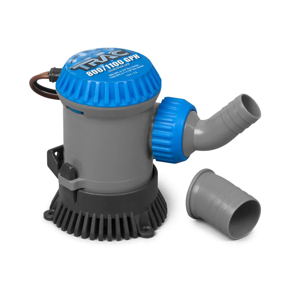 Trac Outdoors 69301 — TRAC 800 GPH Bilge Pump - Dual Outlet Sizes