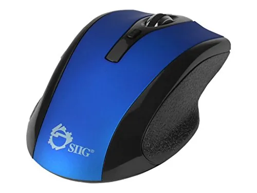 Siig JK-WR0B12-S2 - SIIG 2.4GHz Wireless Ergonomic Optical Mouse - Blue