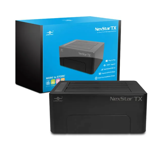 VANTEC NST-D428S3-BK — Vantec Storage Accessory NST-D428S3-BK NexStar TX Dual Bay 2.5 inch-3.5 inch USB3.0 Hard Drive Dock Retail