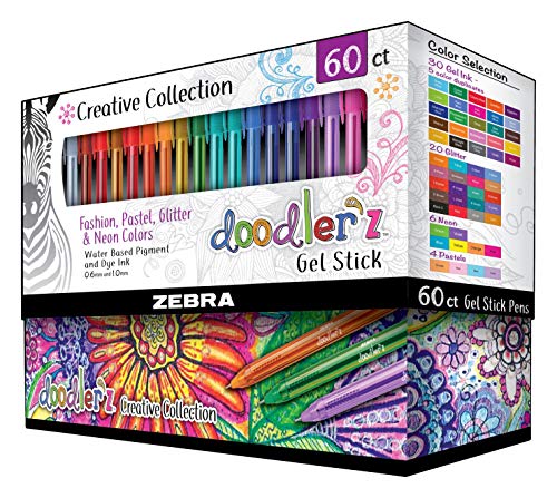 ZEBRA PEN CORP. 41960 - PEN,DOODLERZ,60PK,AST
