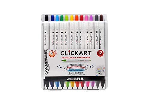 ZEBRA PEN CORP. 69012 - PEN,CLICKART,12PK,AST