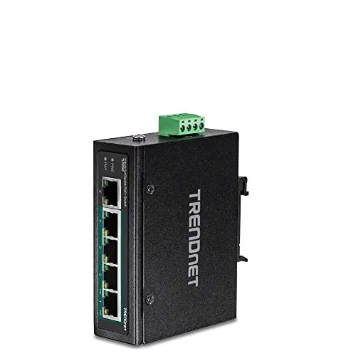 TRENDNET TI-PG50 — 5-PORT INDUSTRIAL GIGABIT POE + DIN-RAIL SWITCH