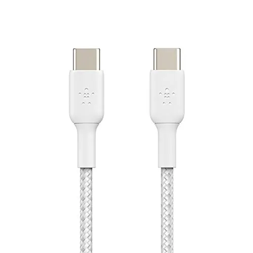 Belkin CAB004BT1MWH — CHARGING CABLE - USB-C LEFT CONNECTOR - MALE LEFT GENDER - USB-C RIGHT CONNECTOR