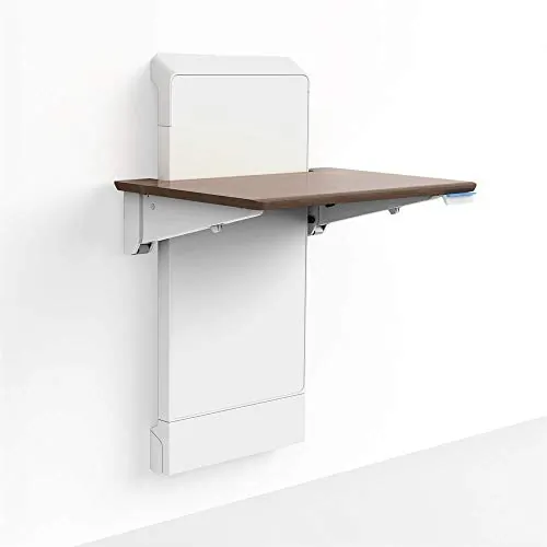 ERGOTRON 24-804-S894 - WORKFIT ELEVATE WALL DESK - SNOW & WALNUT FINISH