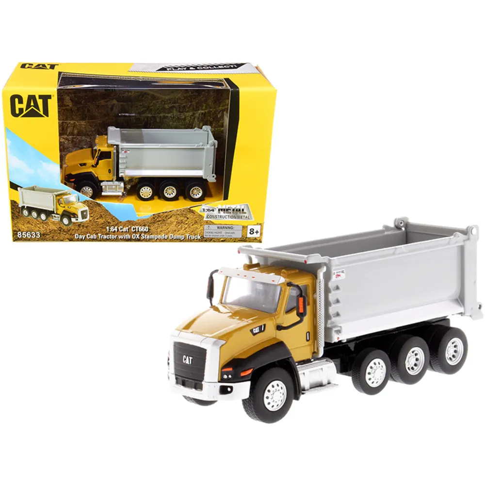 Diecast Masters 85633 — CAT Caterpillar CT660 Day Cab Tractor with Dump Truck - 1/64 Scale