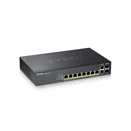 ZYXEL GS2220-10HP — 8-Port Managed Gigabit PoE+ Switch with Nebula Pro