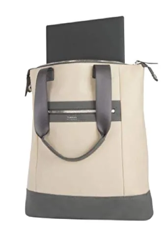 Targus TBO00206GL — 15 NEWPORT NORTH-SOUTH TOTE (TAN) - ZIPPED MAIN COMPARTMENT WITH PROTECTIVE CRAD