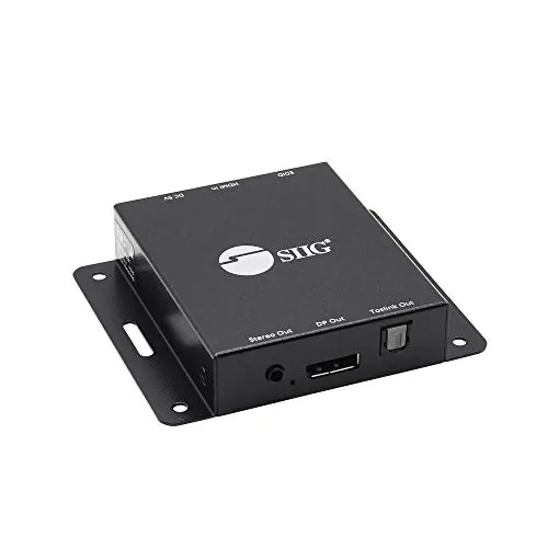 Siig CE-H26A11-S1 — SIIG AC CE-H26A11-S1 HDMI2.0 to DisplayPort1.2 Converter with Audio Extractor