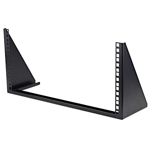 STARTECH RK519WALLV — 5U Vertical Wall Mount Rack, 19" Wall Mounting Bracket, Open Low Profile Network/Server Room/Data/AV/IT/Patch Panel/Equipment - 5U Vertical Open Frame Wall Mount Rack Bracket for servers/switches/patch panels/networking - Low profile - Solid Steel Construction - EIA-310 19inch standards - 200lb/90kg Capacity - Ships fully assembled w/ mounting hardware - Lifetime Warranty