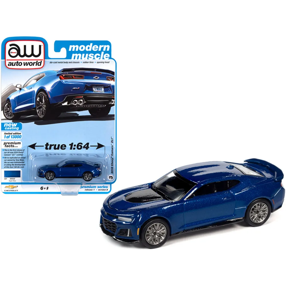 Autoworld 64302-AWSP059A — 2018 Chevrolet Camaro ZL1 Diecast Model - 1:64 Scale Edition