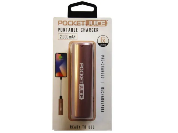 Bulk Buys EN859 — Tzumi Pocket Juice 2000mAh Power Bank - Rose Gold