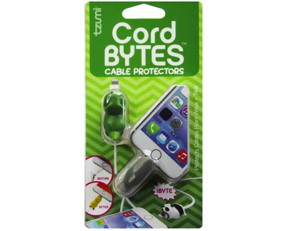 Bulk Buys EC323 — Cord Bytes 2 Pack - Shark & Dinosaur Cable Protectors