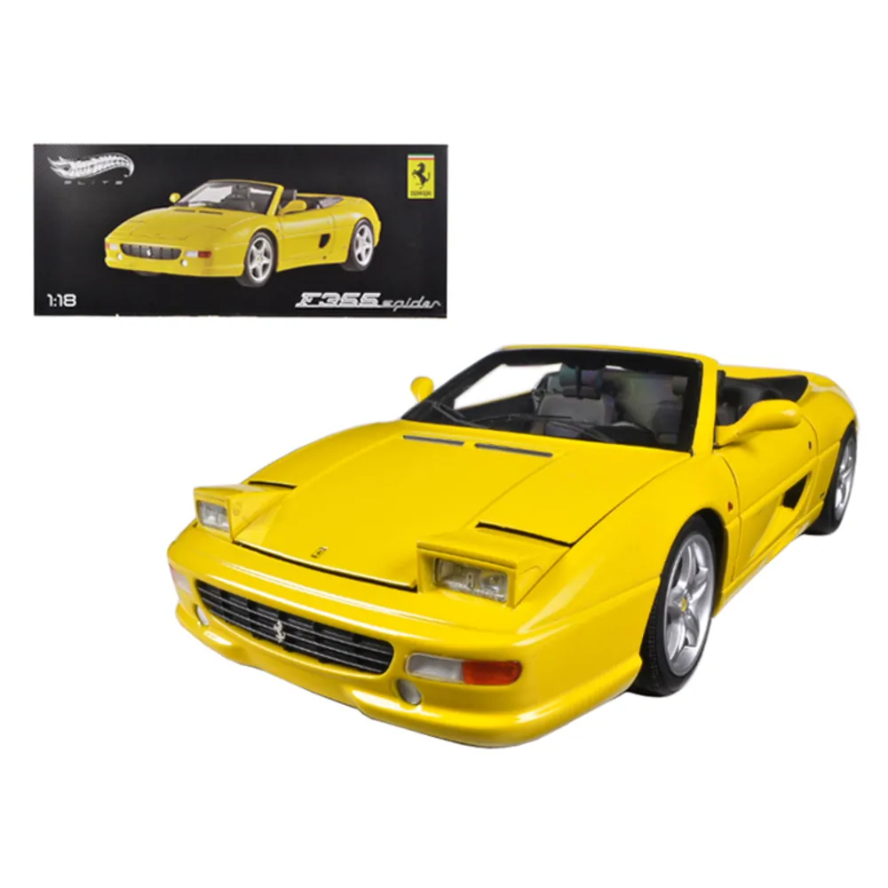 Hot Wheels BLY35 — Hotwheels 1/18 Scale Ferrari F355 Spider Convertible - Yellow