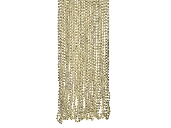 bulk buys KA827 - Gold Metallic Bead Necklaces - Set of 4 Party Accessories