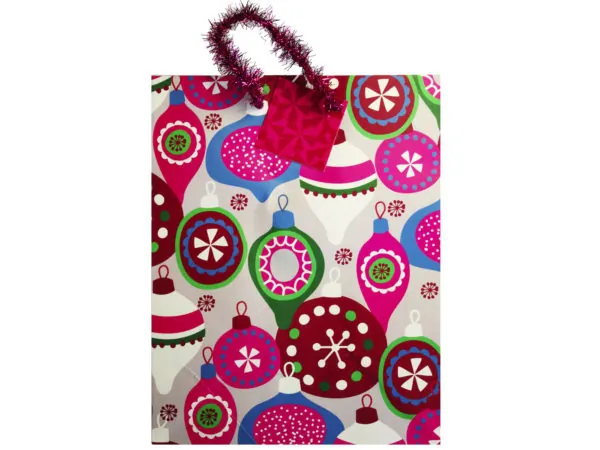 bulk buys GO124 - Colorful Holiday Ornaments Gift Bag for Special Occasions