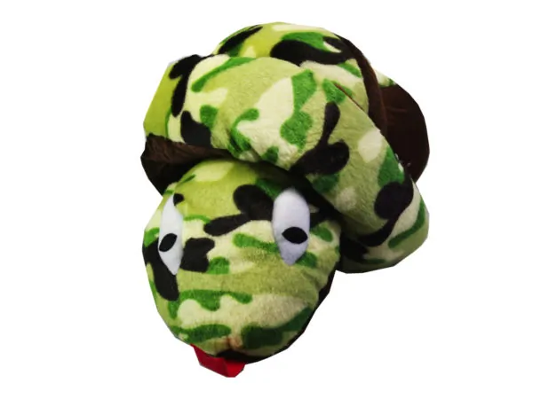 bulk buys FB799 - Camo Print Plush Knotted Snake - Soft Jungle Companion