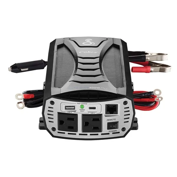 COBRA ELECTRONICS CBRCPI400PSW - Cobra 400W Pure Sine Wave Power Inverter - 12V to 120V