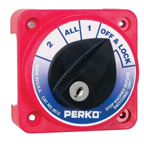 Perko 8512DP — Perko Compact Medium Duty Battery Selector Switch w/Key Lock