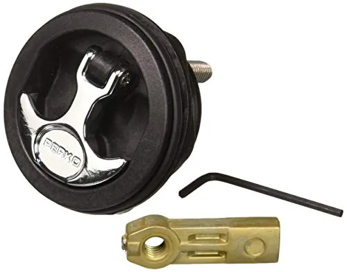 Perko 1092DP3BLK — Perko Flush Mount Latch - Straight Cam Bar - 2.5" Hole - Black
