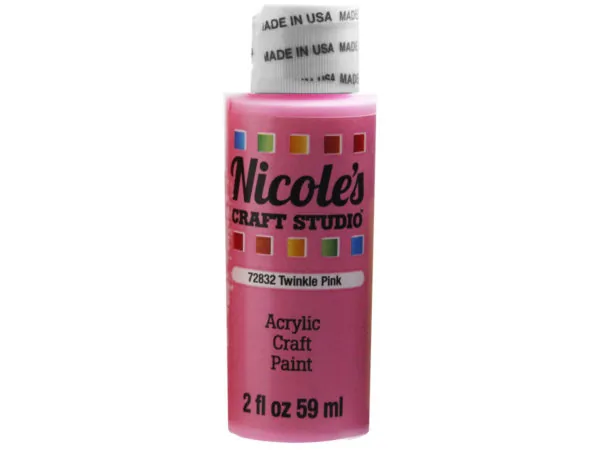 bulk buys CH697 - Twinkle Pink 2 Oz Acrylic Craft Paint for Creative Projects