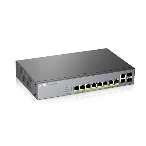 ZYXEL GS1350-12HP — GS1350-12HP - 8-PORT GIGABIT POE+ L2 WEB MANAGED SWITCH (130W) W/2 SFP + 2 GBE U