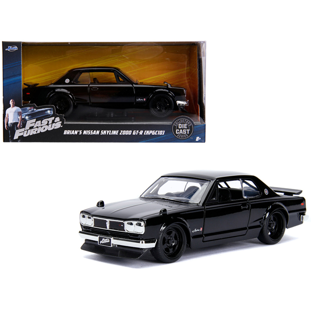 Jada Toys 99602 - Brians Nissan Skyline 2000 GT-R (KPGC10) Black Fast & Furiou