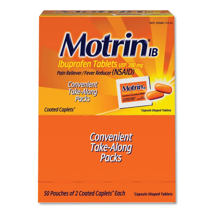 MCNEIL - DIV OF JOHNSON&JOHNSON 48152 — Motrin Ibuprofen Tablets - Two Packs (50 Tablets)