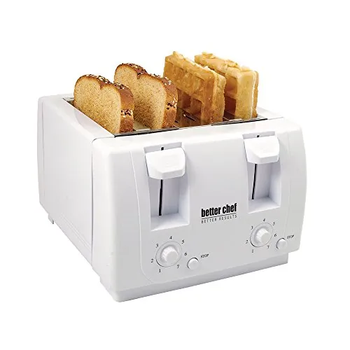 BETTER CHEF IM-241W — Better Chef 4 Slice Dual-Control Toaster in White