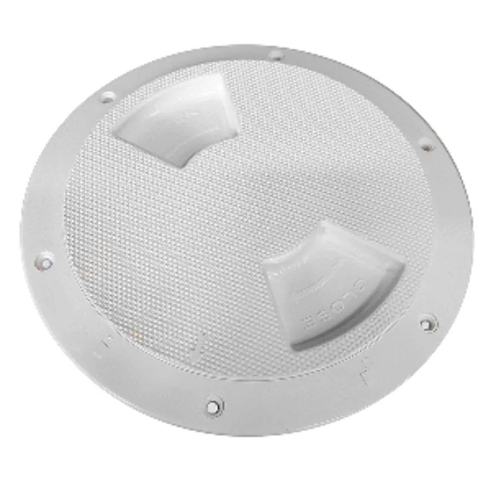 SeaDog 336182-1 — Sea-Dog Textured Quarter Turn Deck Plate - White - 8"