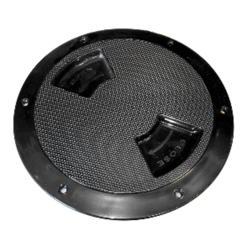 SeaDog 336187-1 — Sea-Dog Textured Quarter Turn Deck Plate - Black - 8"
