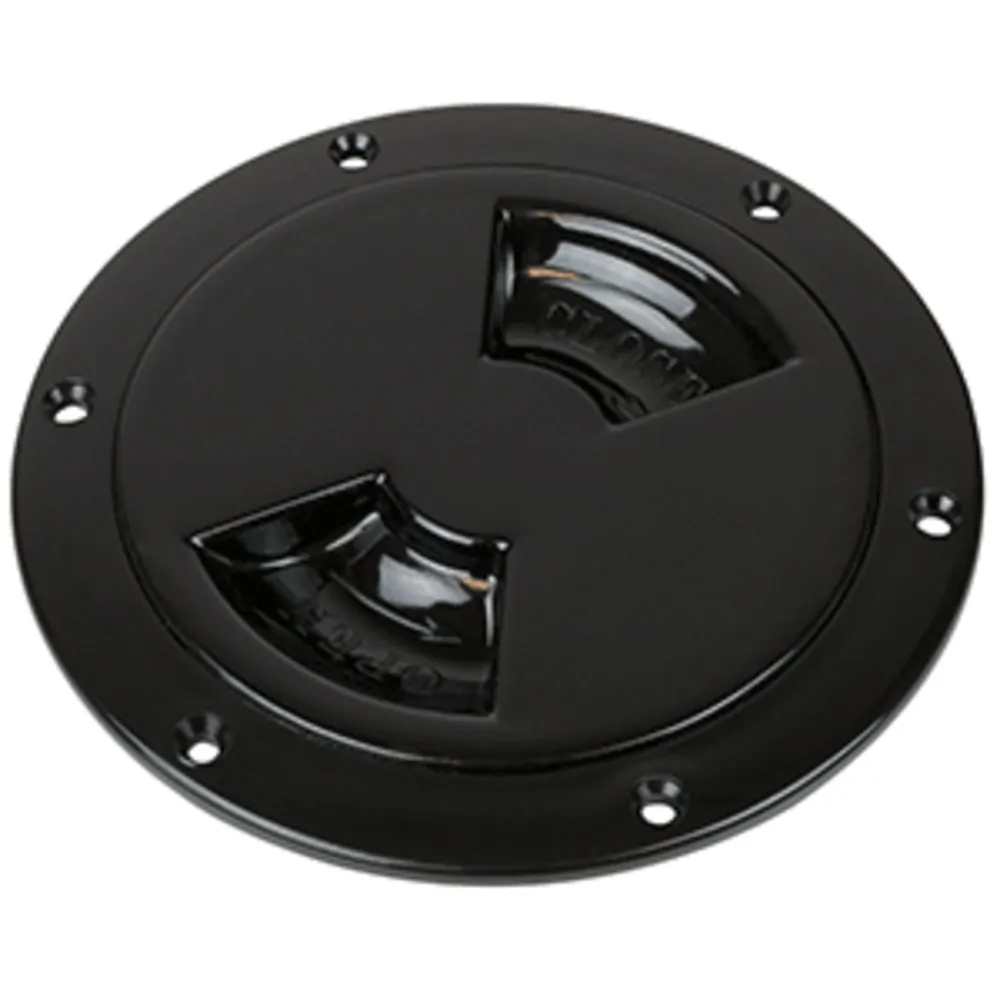 SeaDog 336145-1 — Sea-Dog Smooth Quarter Turn Deck Plate - Black - 4"