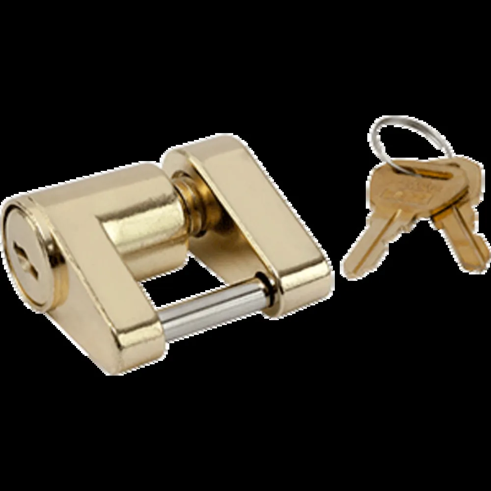 SeaDog 751030-1 — Sea-Dog Brass Plated Coupler Lock - 2 Piece