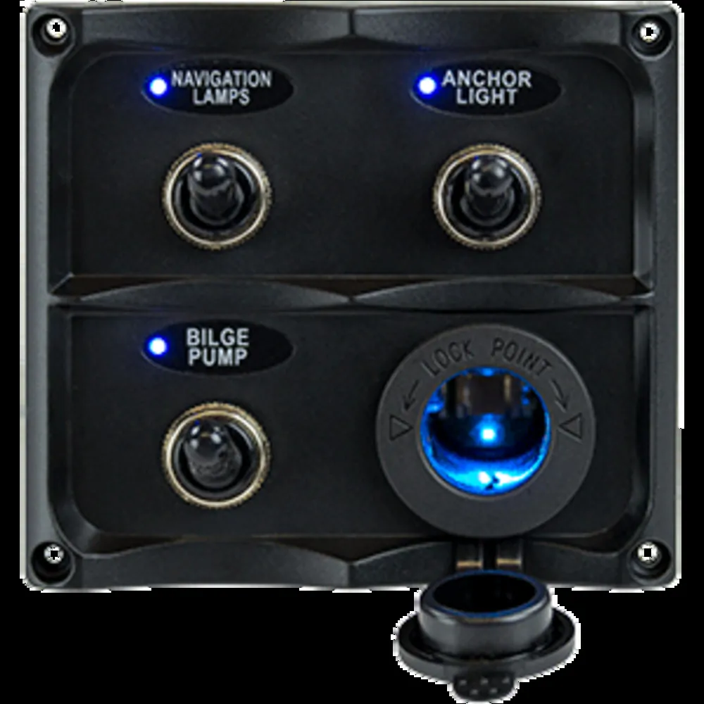 SeaDog 424623-1 - Sea-Dog Heavy-Duty Waterproof Switch Panel with LED Socket
