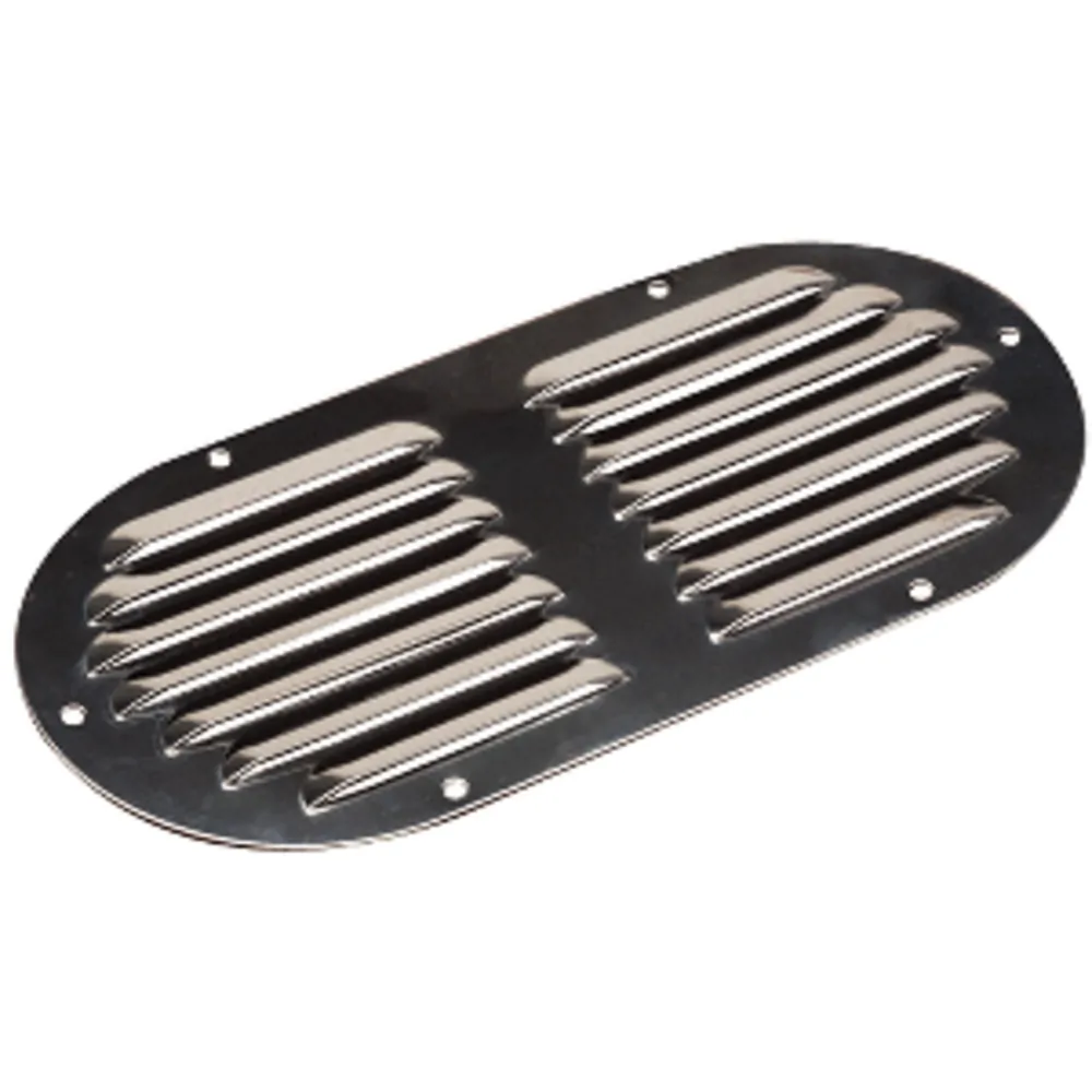 SeaDog 331405-1 — Sea-Dog Stainless Steel Louvered Vent - Oval - 9-1/8" x 4-5/8"