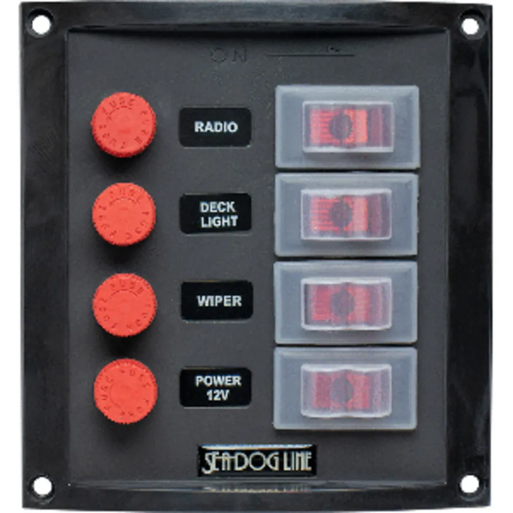 SeaDog 424016-1 — Sea-Dog Splash Guard Switch Panel Vertical - 4 Switch