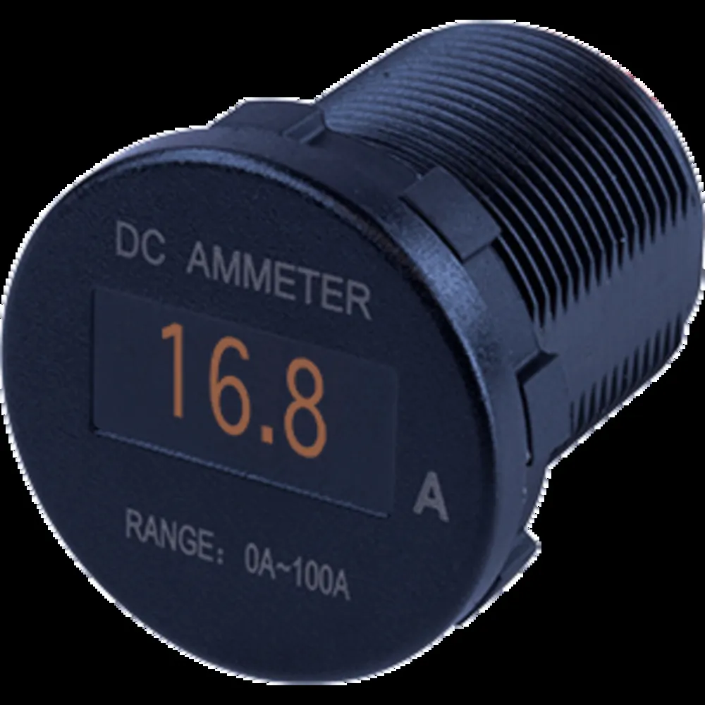 SeaDog 421620-1 — Sea-Dog Round OLED DC Amp Meter - 0 Amp-100 Amp