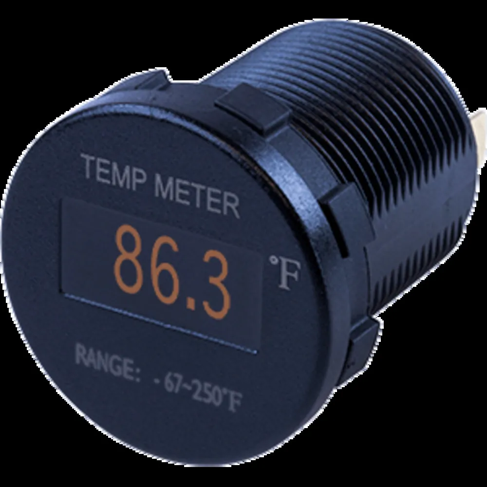 SeaDog 421610-1 — Sea-Dog Round OLED Temperature Meter Fahrenheit w/6' Lead