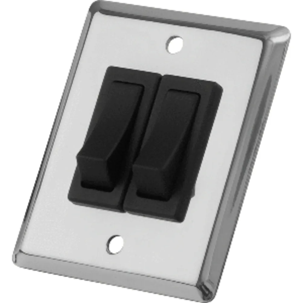 SeaDog 403020-1 — Sea-Dog Double Gang Wall Switch - Stainless Steel