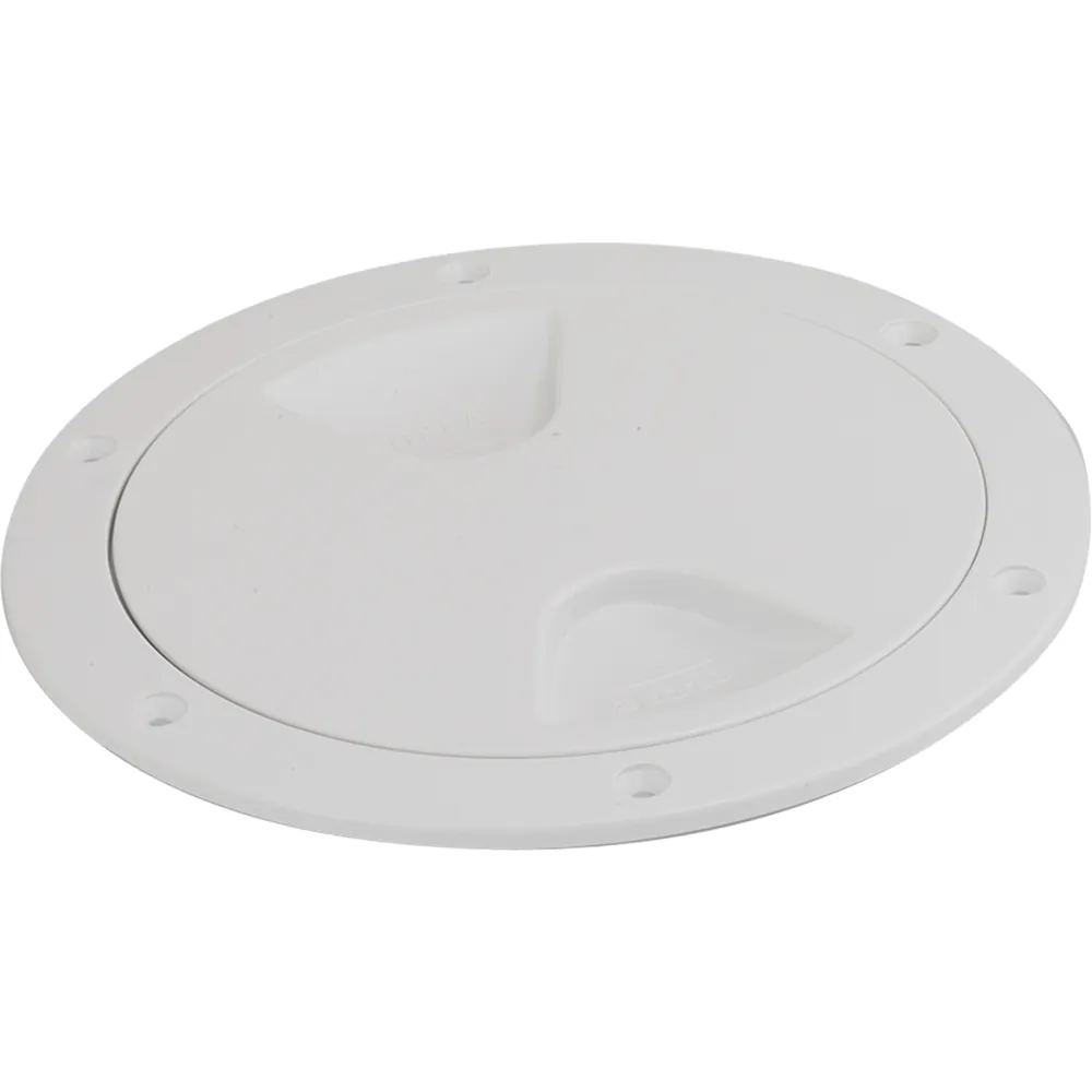 SeaDog 335740-1 — 4-Inch Screw-Out Deck Plate - White for Boat Applications