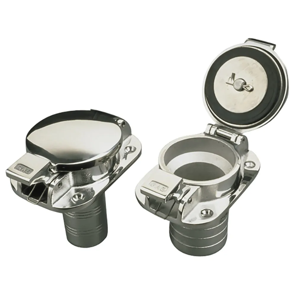 SeaDog 351100 — Sea-Dog Stainless Steel Gas Deck Fill with Flip Top - 2" Hose