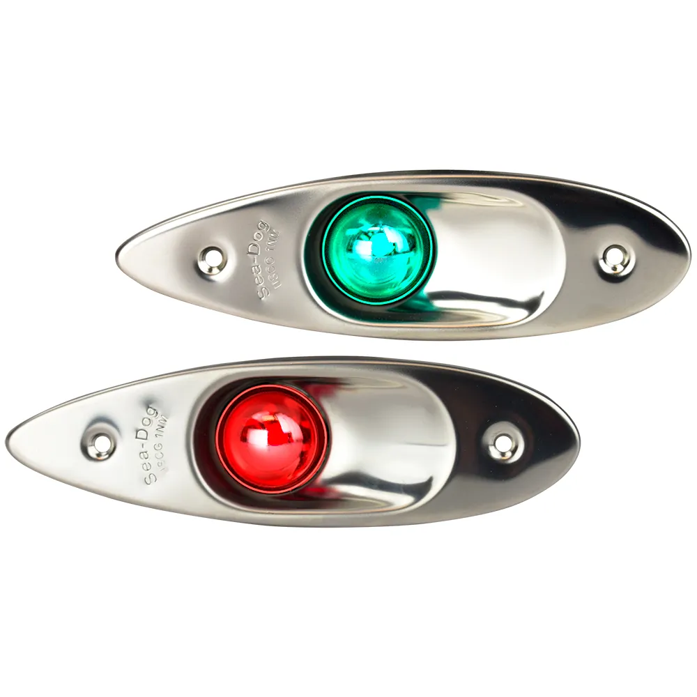 SeaDog 400080-1 — Sea-Dog Stainless Steel LED Side Lights - Flush Mount