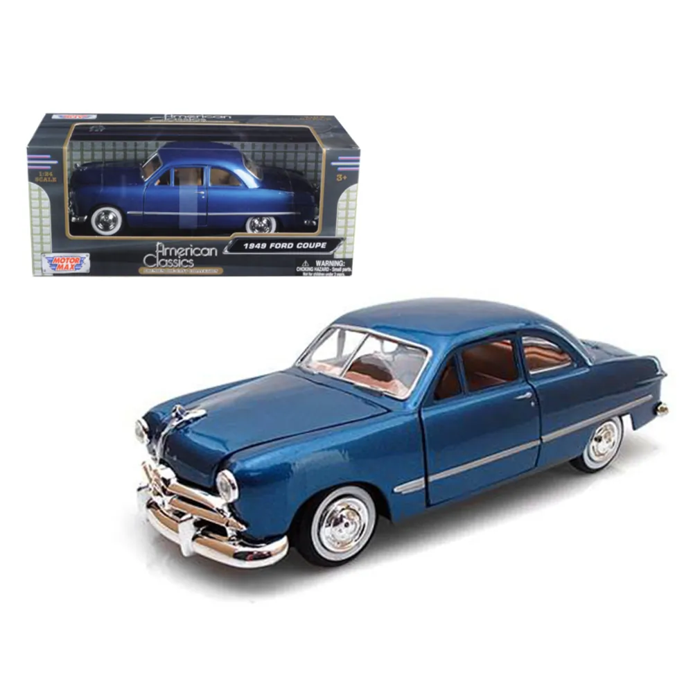 Motormax 73213bur — 1949 Ford Coupe Burgundy Diecast Model Car 1:24 Scale